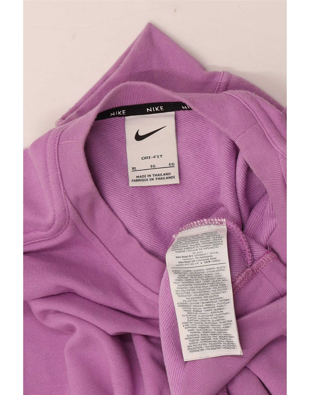 Nike Womens Dri Fit Oversized Moletom Jumper UK 18 XL Roxo Poliéster