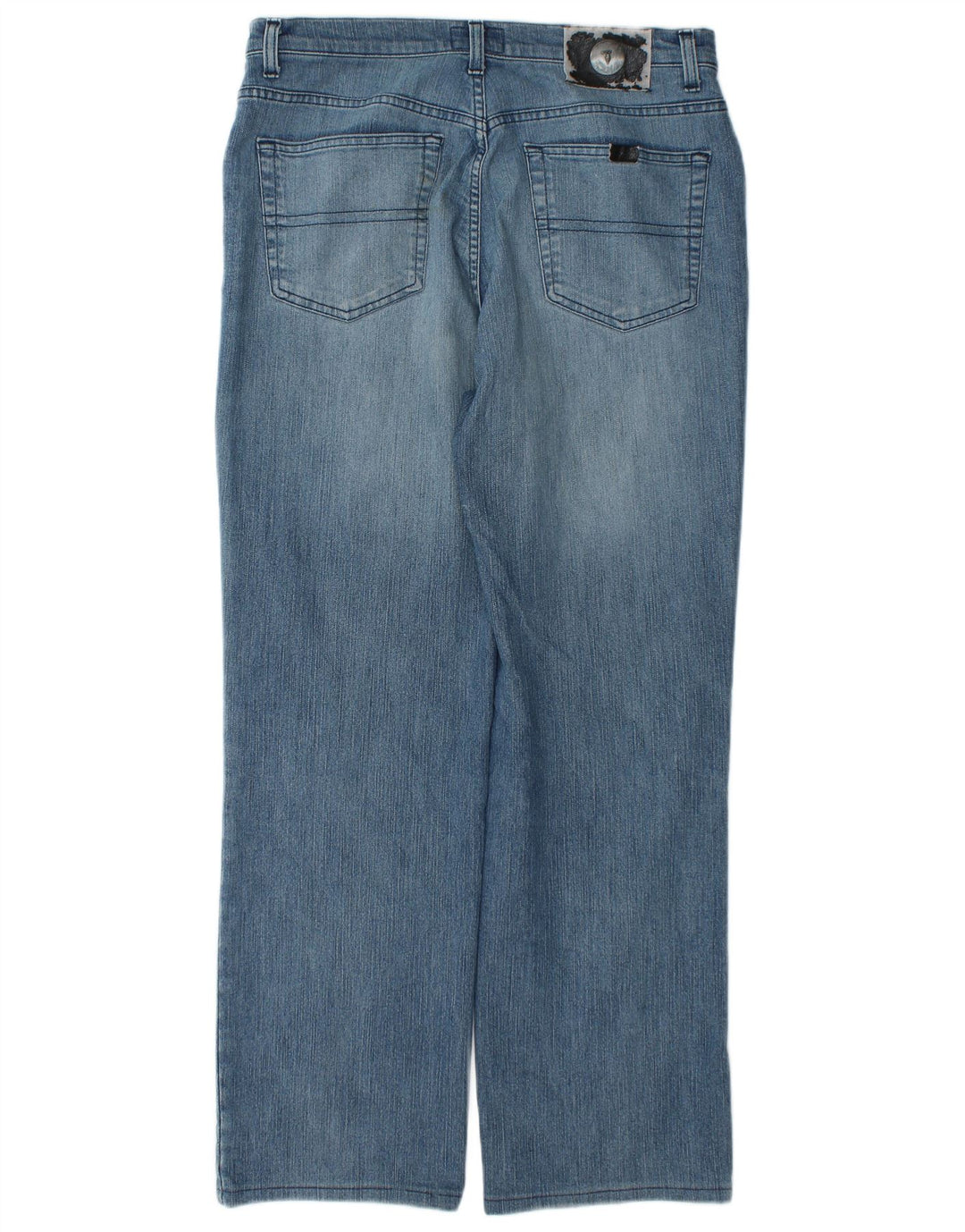 Trussardi Mens Straight Jeans W32 L30 Azul Algodão