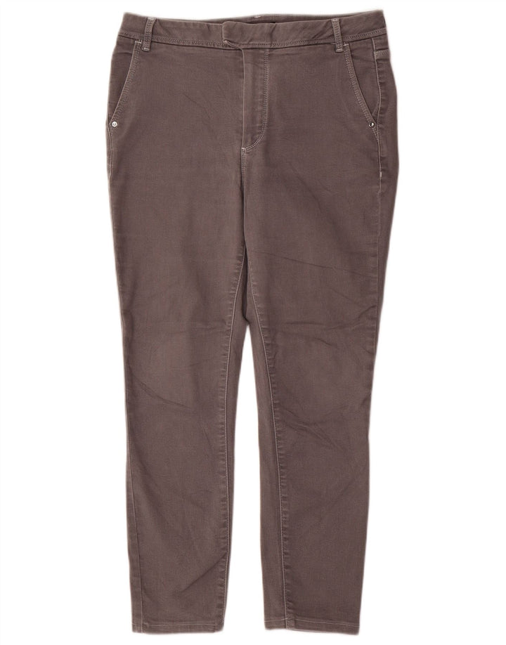 Jeans feminino Massimo Dutti cortado slim médio W30 L25 cinza