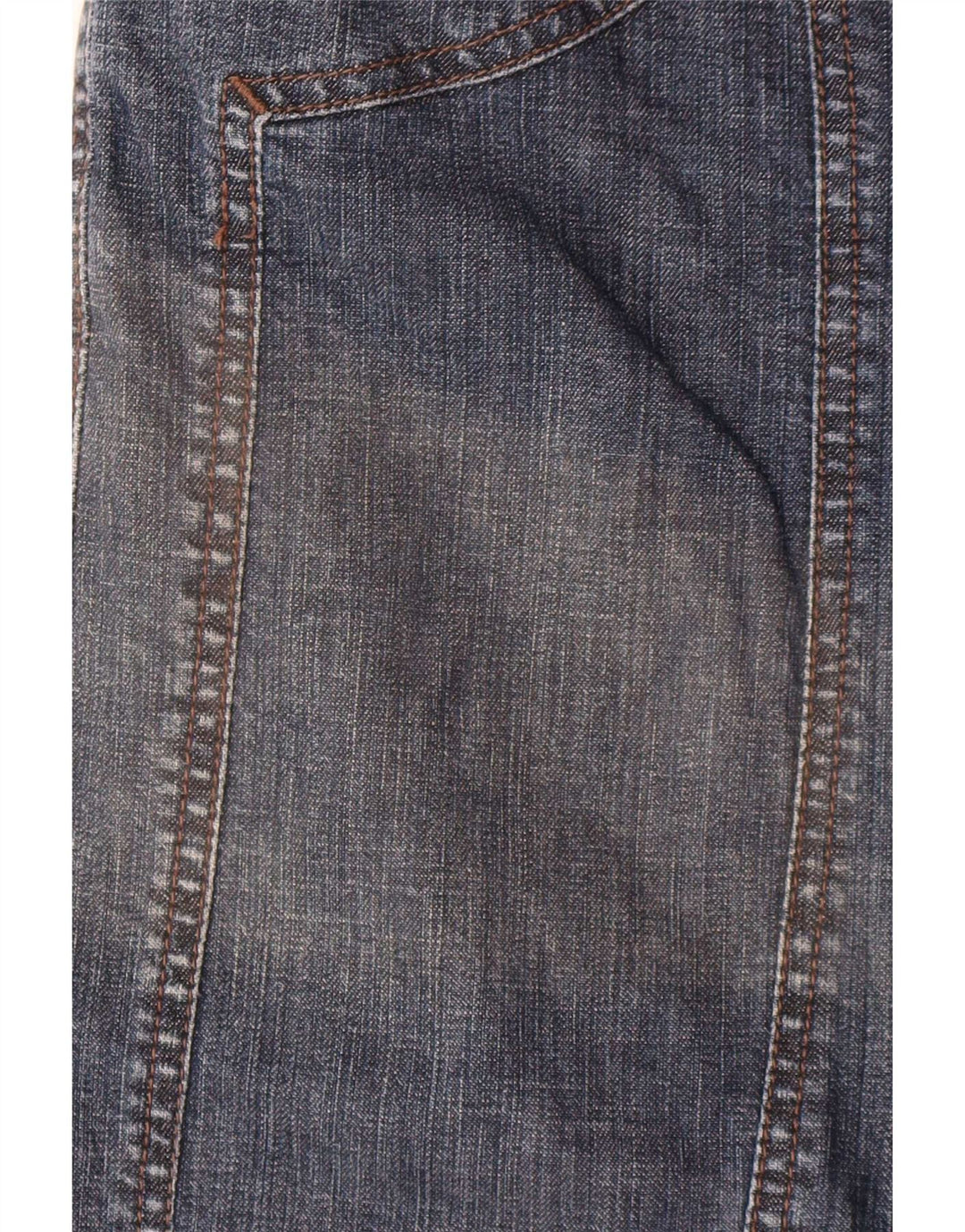 Bermuda jeans feminina Jeckerson W27 pequeno algodão azul