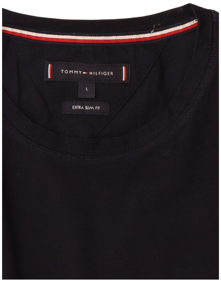 Camiseta Tommy Hilfiger masculina extra slim grande azul marinho