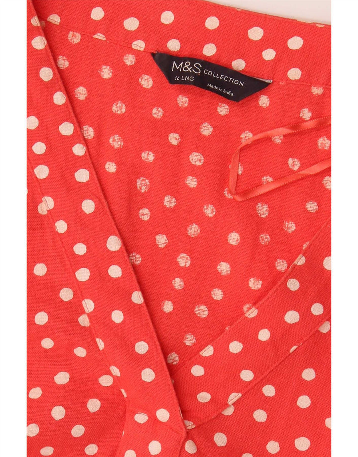 Vestido bainha feminino Marks & Spencer Reino Unido 16 bolinhas vermelhas grandes