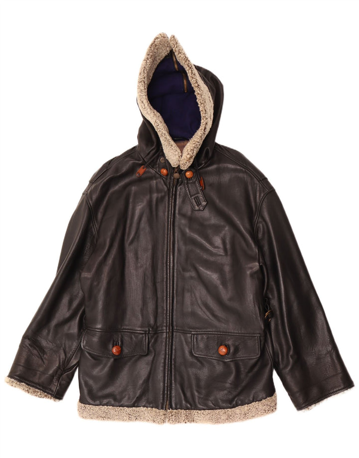 Jaqueta feminina Henry Cottons com capuz grande IT 42 médio preto