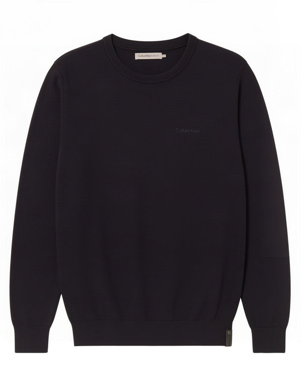 Suéter masculino Calvin Klein Jeans com gola canoa médio azul marinho algodão