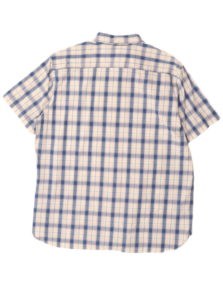 Camisa masculina de manga curta Levi's XL azul xadrez algodão