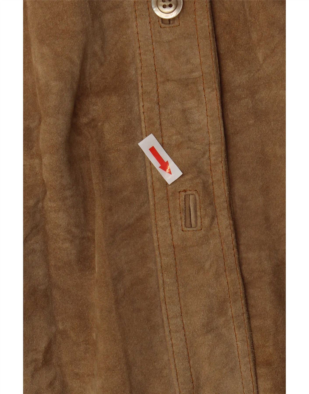 Jaqueta de camurça vintage feminina UK 18 XL bege