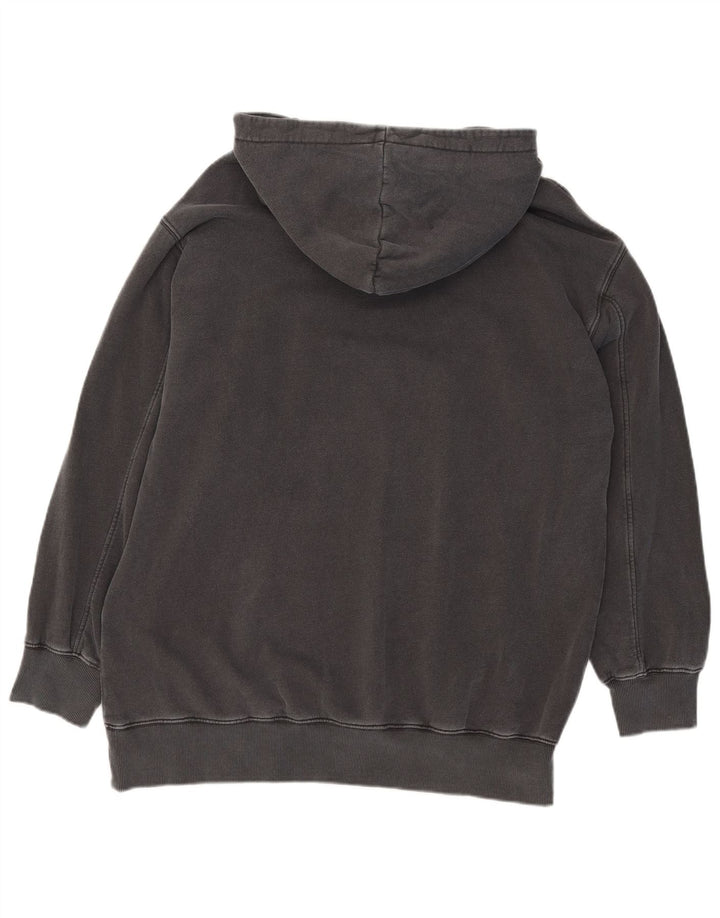 Suéter feminino Marks & Spencer com capuz grande e gráfico Reino Unido 14 médio preto
