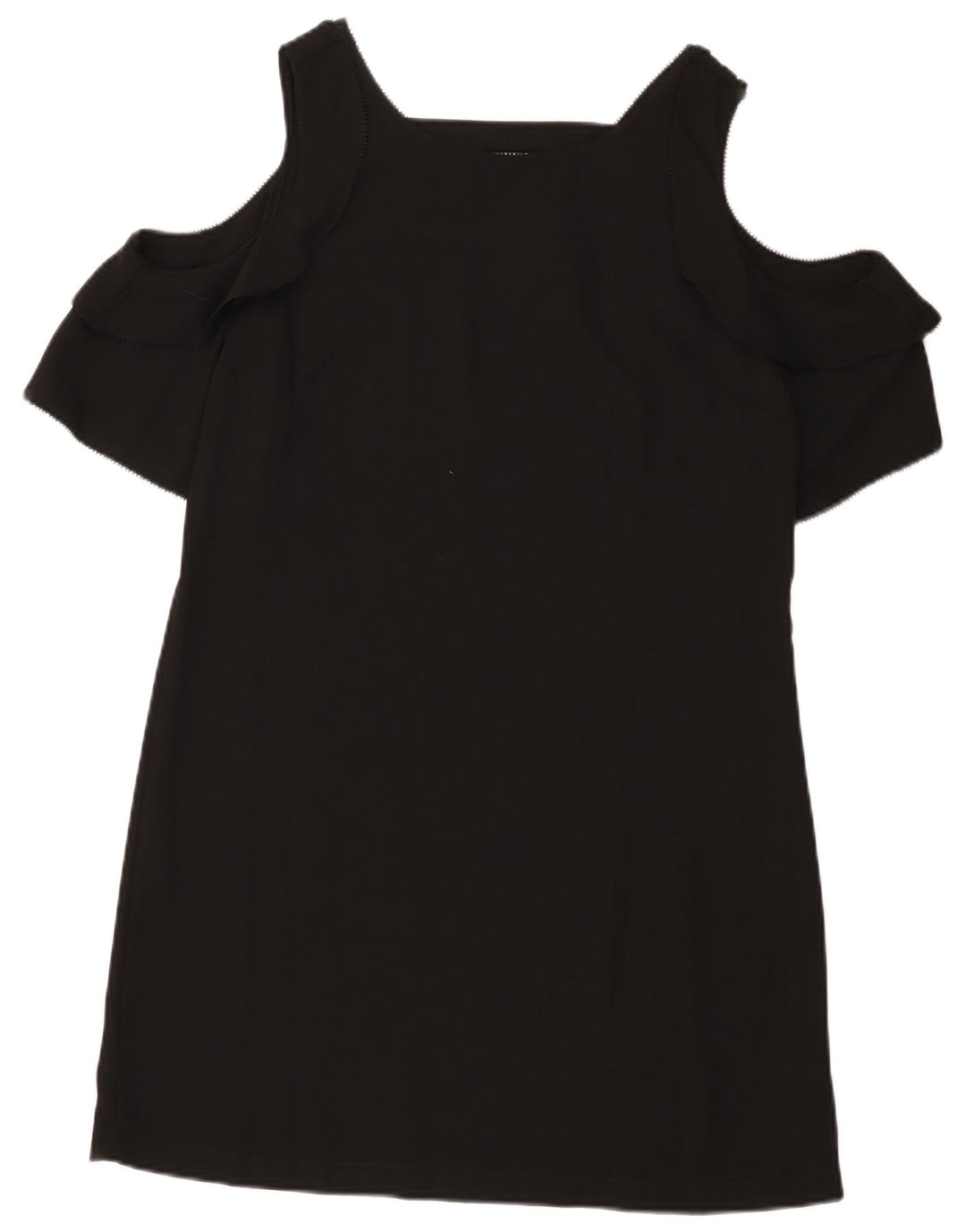 Próximo Vestido feminino sem ombro UK 12 poliéster preto médio