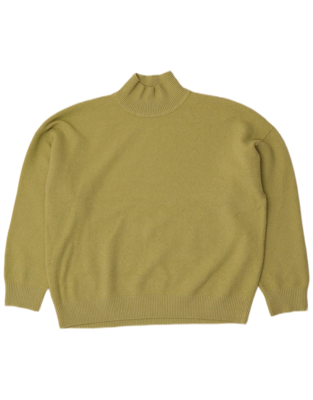 Suéter feminino Marks & Spencer com gola tartaruga Reino Unido 16 grande verde