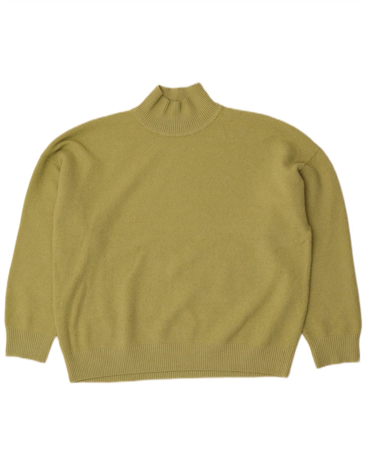 Suéter feminino Marks & Spencer com gola tartaruga Reino Unido 16 grande verde