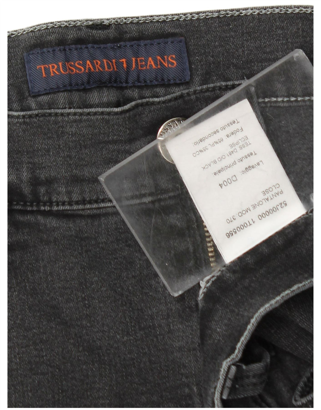 TRUSSARDI Masculino Slim Jeans W32 L33 Cinza Poliéster
