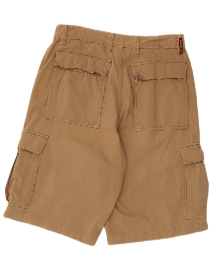 Carrera Mens Cargo Shorts W31 Algodão Bege Médio