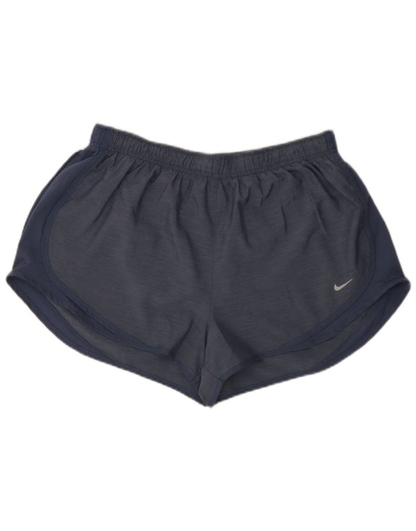 Shorts esportivos femininos Nike Dri Fit UK 18 XL azul marinho manchado de poliéster