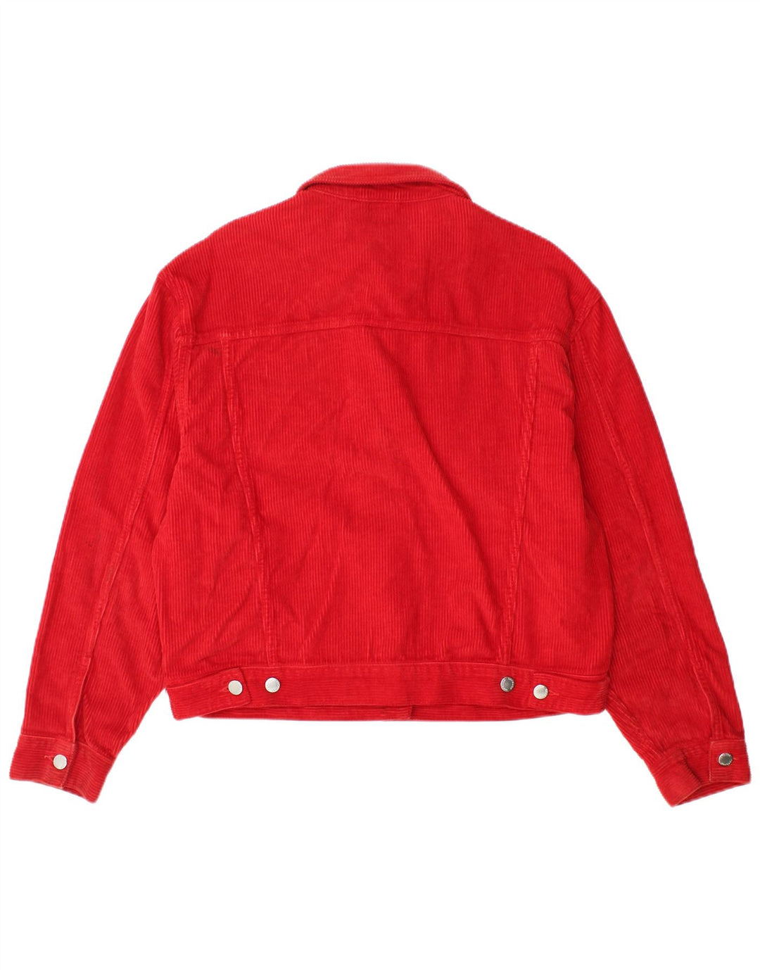 Jaqueta feminina de veludo cotelê Topshop UK 10 algodão vermelho pequeno