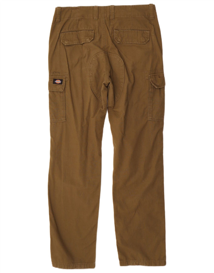 Calças cargo retas masculinas Dickies W32 L31 poliéster xadrez cáqui