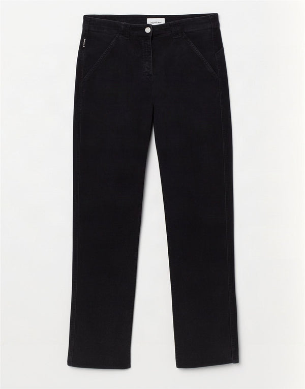 Calça feminina reta casual Armani W31 L35 azul marinho