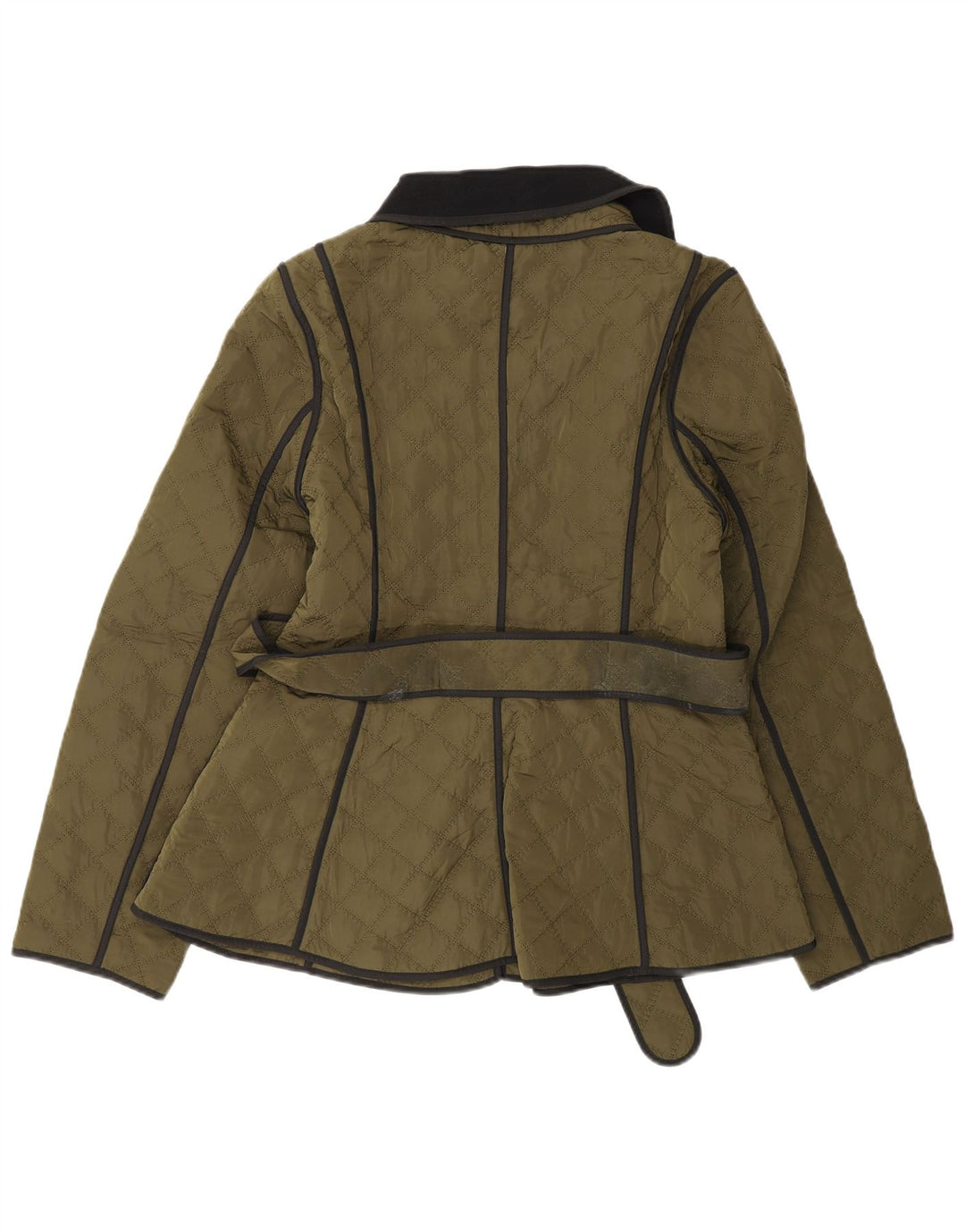 Jaqueta acolchoada feminina Karen Millen UK 8 poliéster verde pequeno