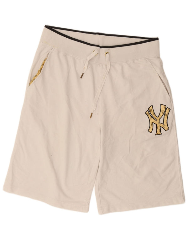 Majestic Mens New York Yankees Shorts esportivos gráficos XL algodão branco