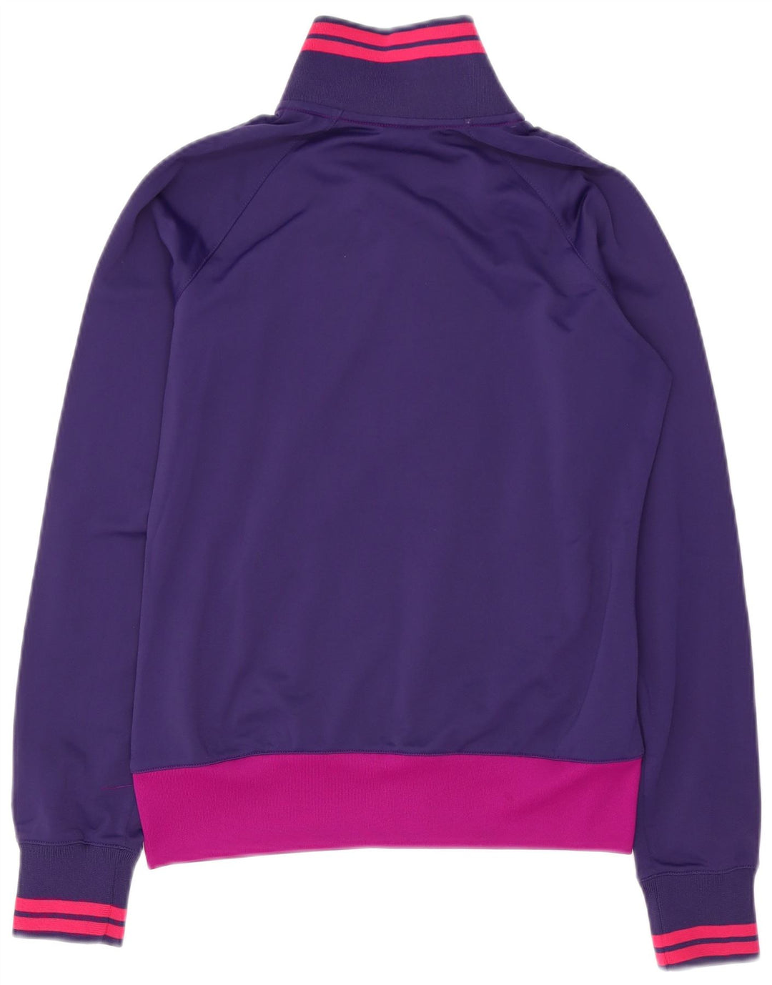 NIKE Womens Tracksuit Top Jacket UK 12 Médio Roxo Colourblock Poliéster
