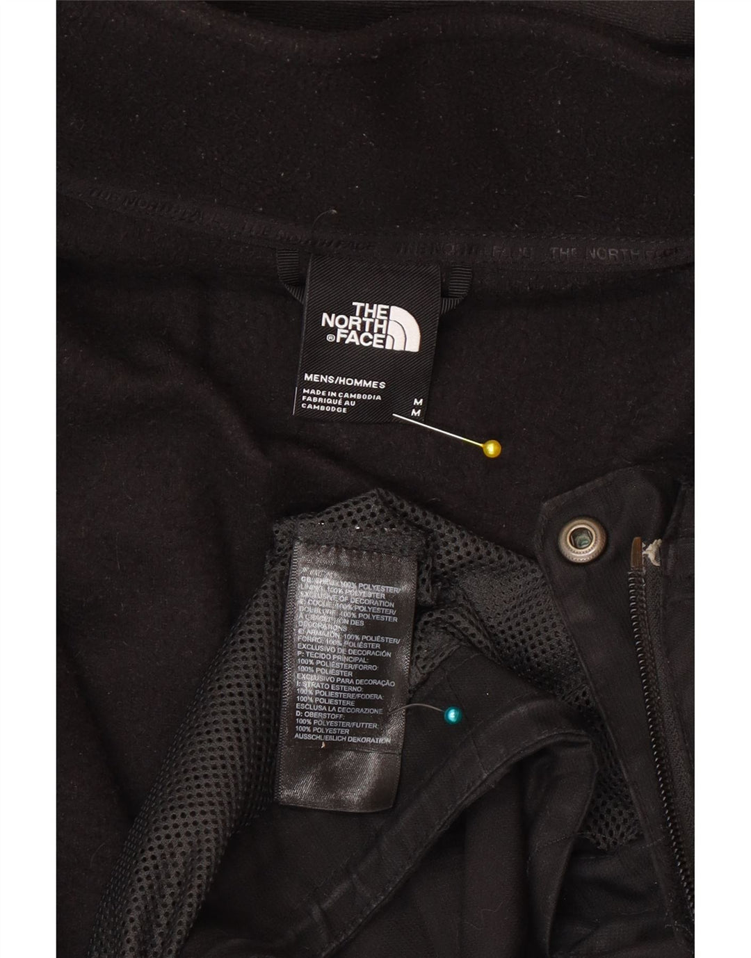 Jaqueta corta-vento masculina com capuz The North Face Reino Unido 38 poliéster preto médio
