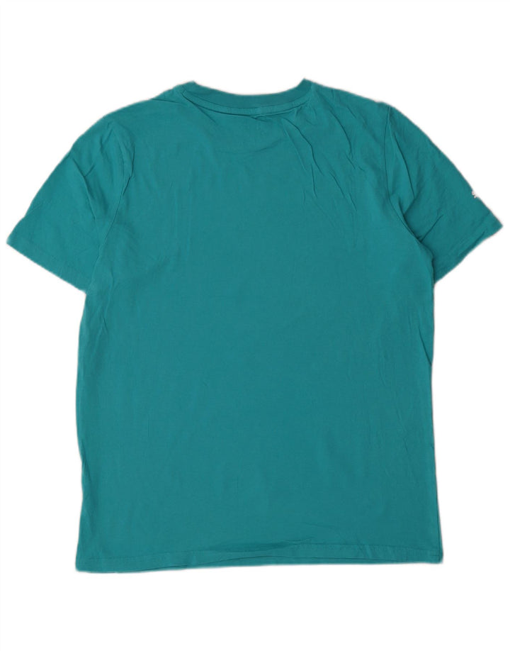 Camiseta masculina Puma Regular Graphic Top Azul Médio