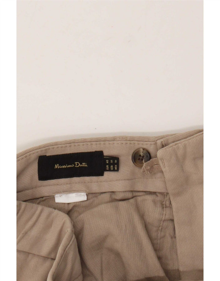 Calça Chino Masculina Slim Massimo Dutti EU 40 Médio W31 L30 Bege