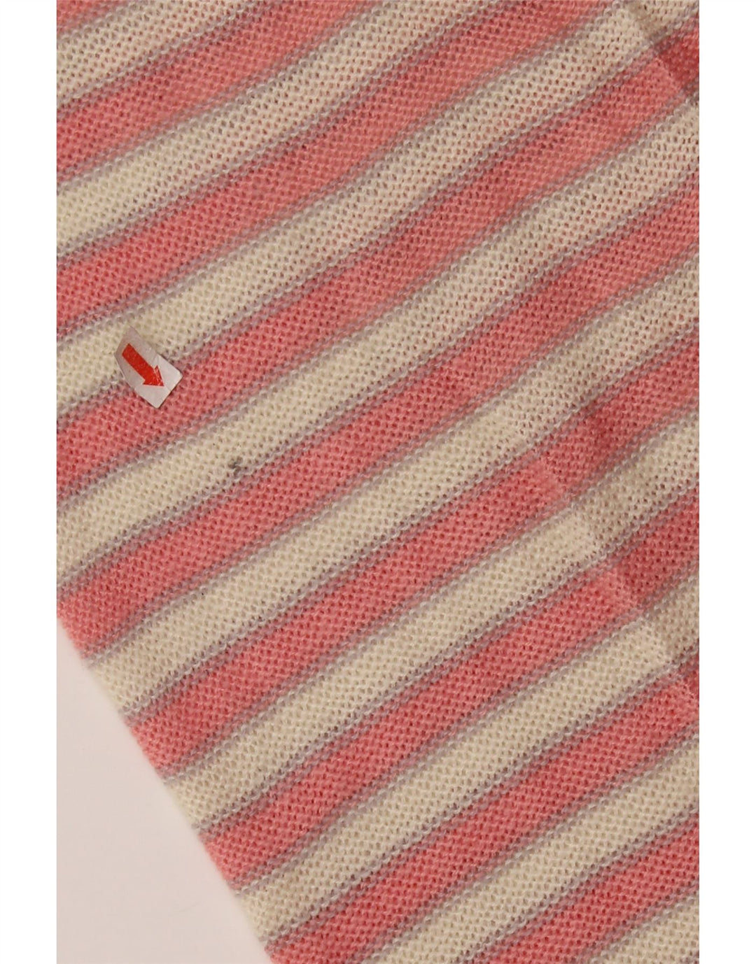 Suéter feminino VINTAGE com gola canoa UK 14 bloco colorido rosa médio