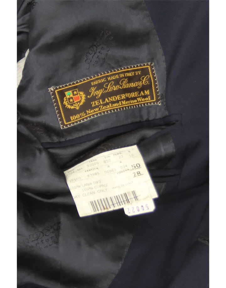 Jaqueta blazer masculina de 2 botões Ing Loro Piona & Co. IT 50 grande azul marinho