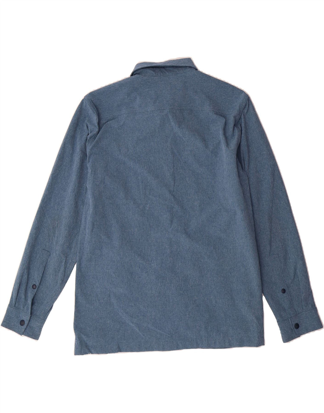 EDDIE BAUER Mens Overshirt Classic Fit Shirt Medium Blue Polyester Vintage Eddie Bauer and Second-Hand Eddie Bauer from Messina Hembry 