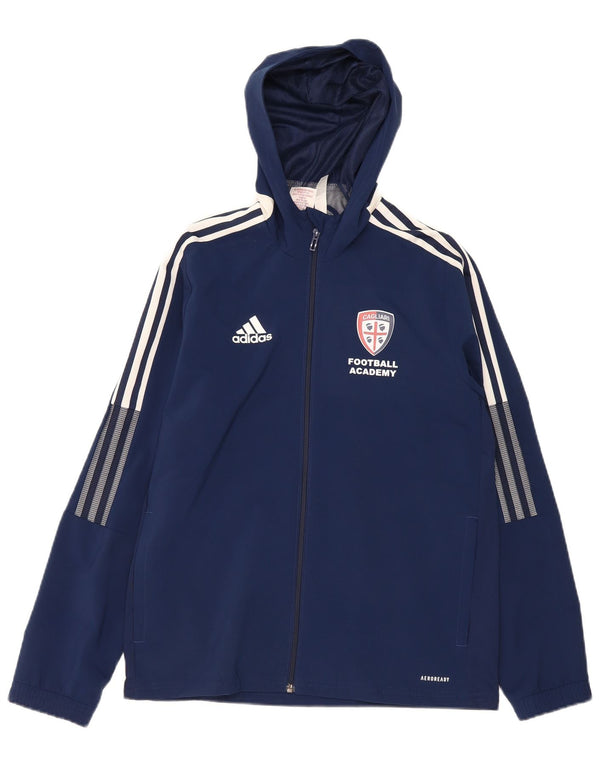 Adidas Boys Cagliari Graphic Tracksuit Top Jacket 13-14 anos azul marinho