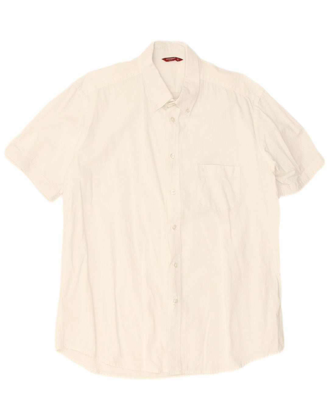 Camisa masculina de manga curta Carrera XL algodão branco