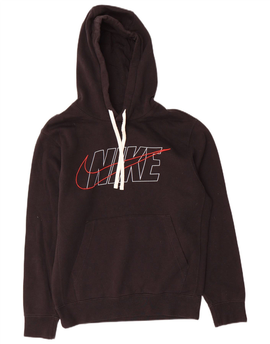 Jumper com capuz gráfico masculino Nike pequeno algodão preto