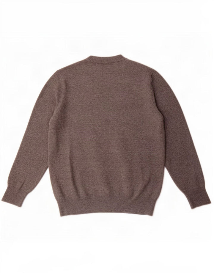 Suéter masculino Zara com gola redonda e acrílico cinza médio