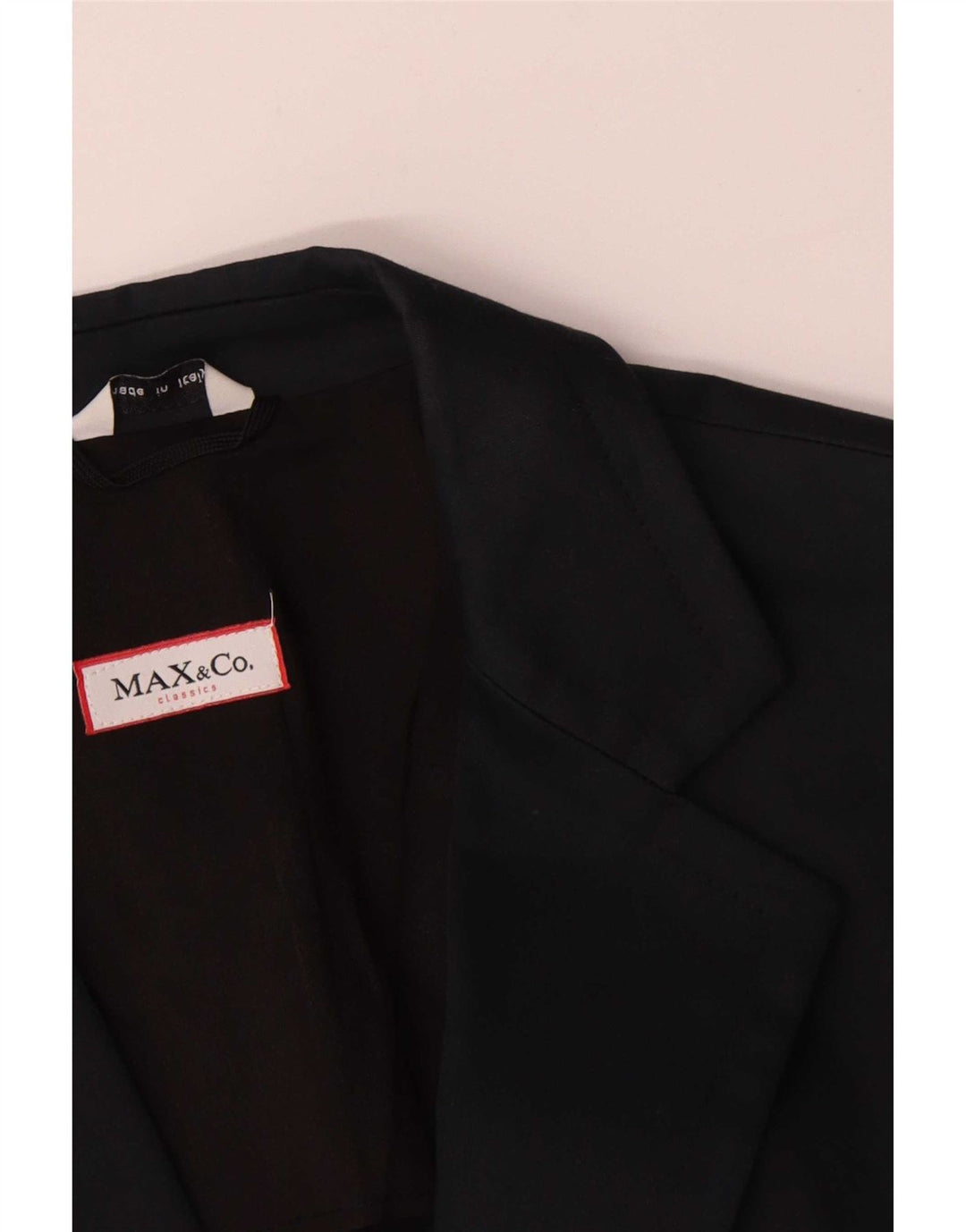 Max & Co. Jaqueta blazer feminina de 2 botões Reino Unido 10 Pequeno algodão azul marinho