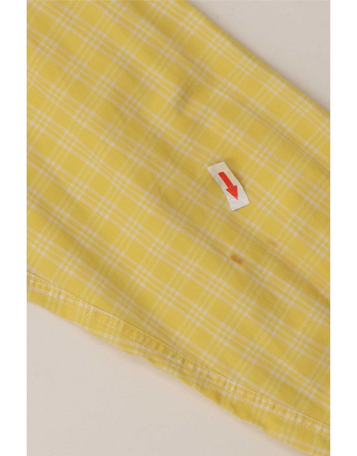 Camisa masculina Brooksfield tamanho 41 algodão xadrez amarelo grande