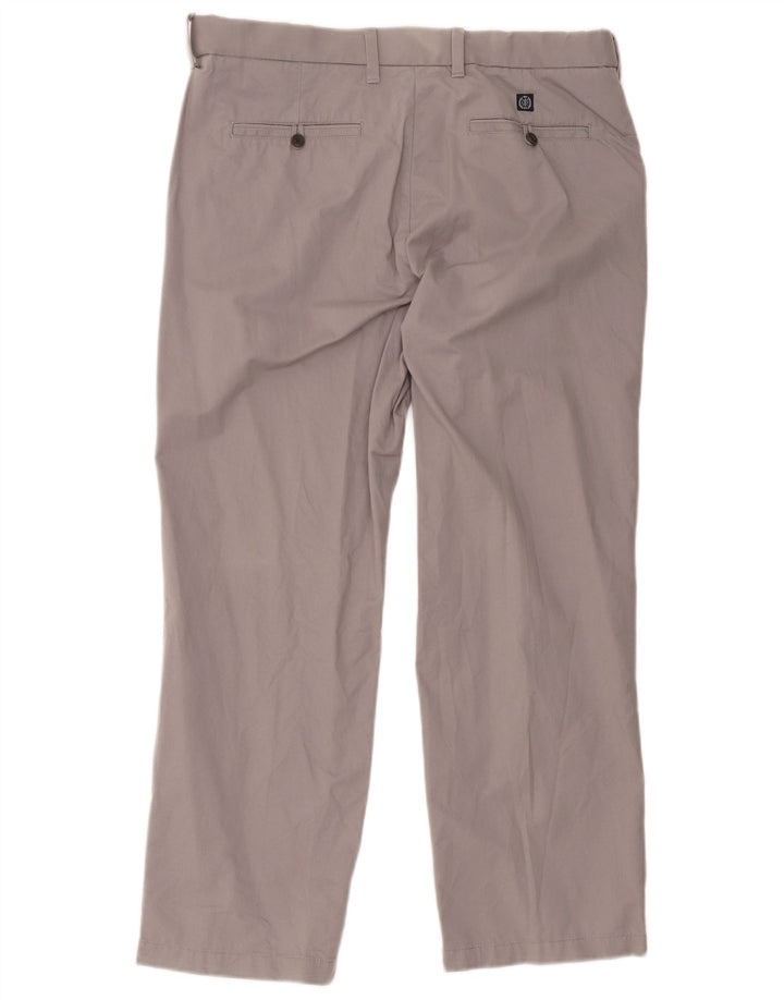 Calça chino reta masculina Marks & Spencer Blue Harbor W36 L29 cinza