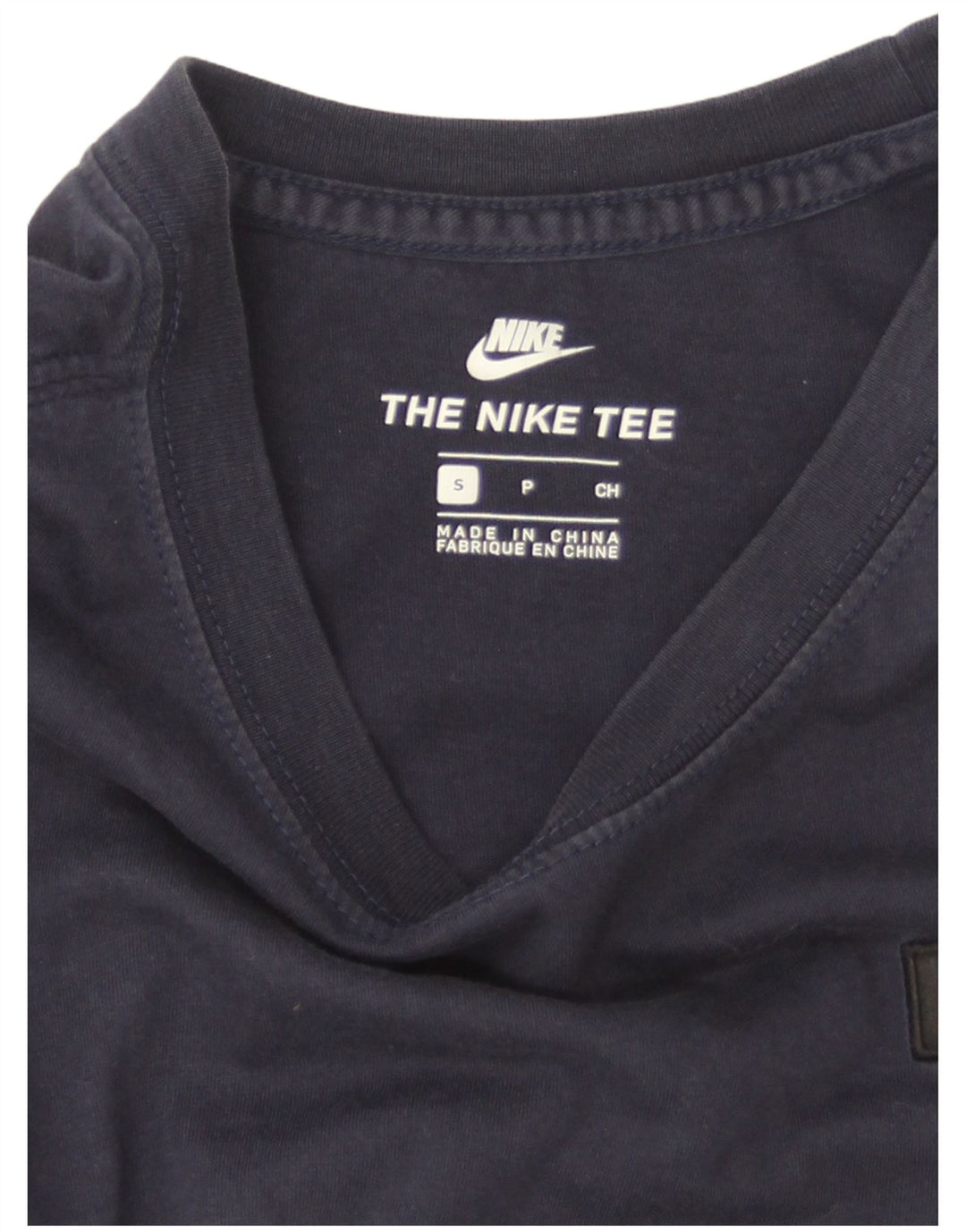 Nike Mens Camiseta Top Pequeno Azul Marinho