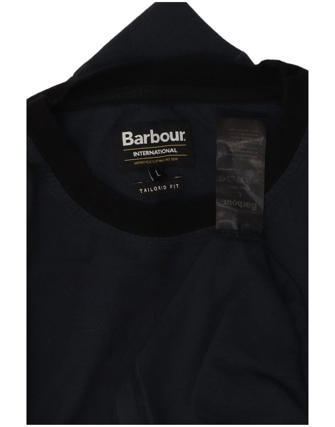 BARBOUR Top masculino sob medida de manga comprida grande bloco colorido azul marinho