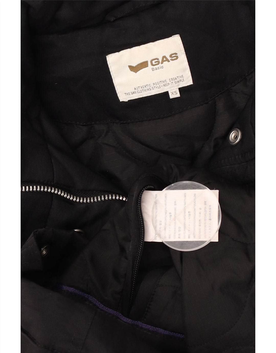 Jaqueta bomber feminina com capuz Gas UK 6 XS poliamida preta