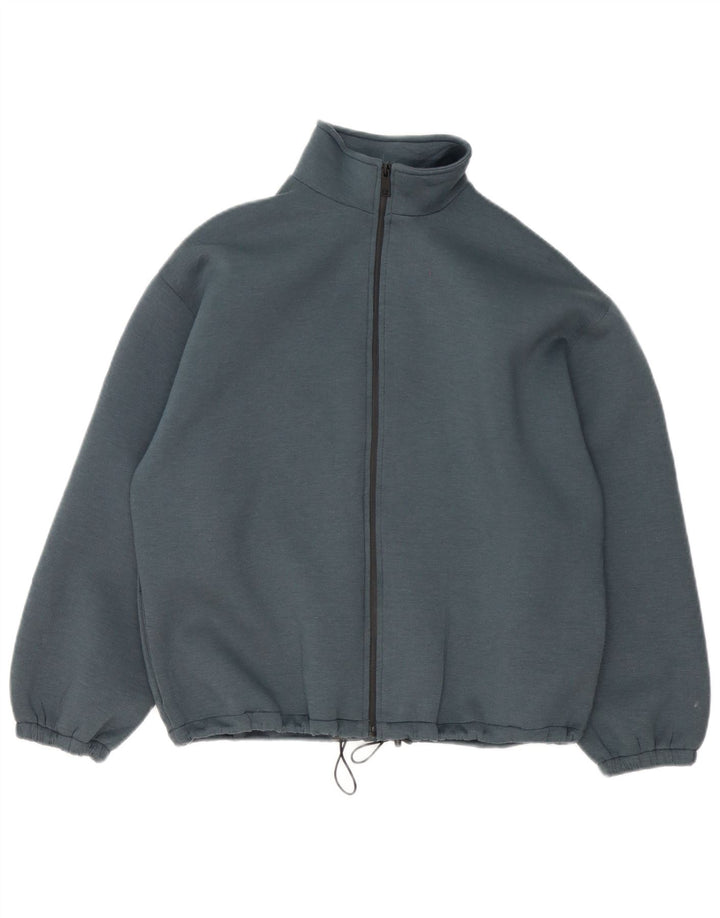 Zara Womens Oversized Tracksuit Top Jacket UK 10 Pequeno Azul Poliéster