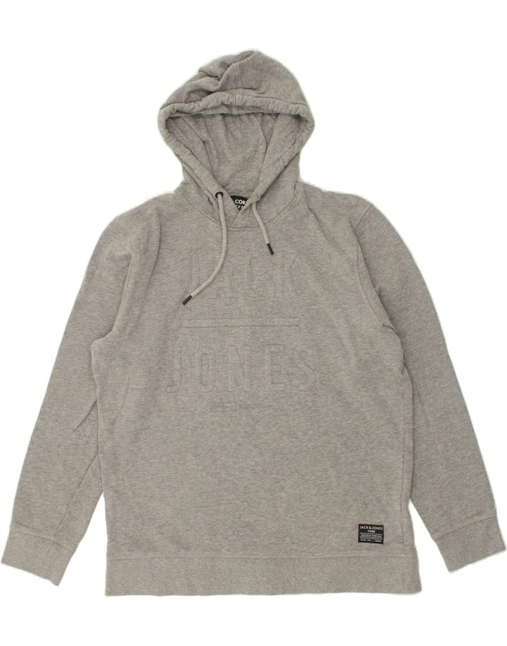 JACK & JONES Mens Graphic Hoodie Jumper XL Grey Cotton Vintage Jack & Jones and Second-Hand Jack & Jones from Messina Hembry 