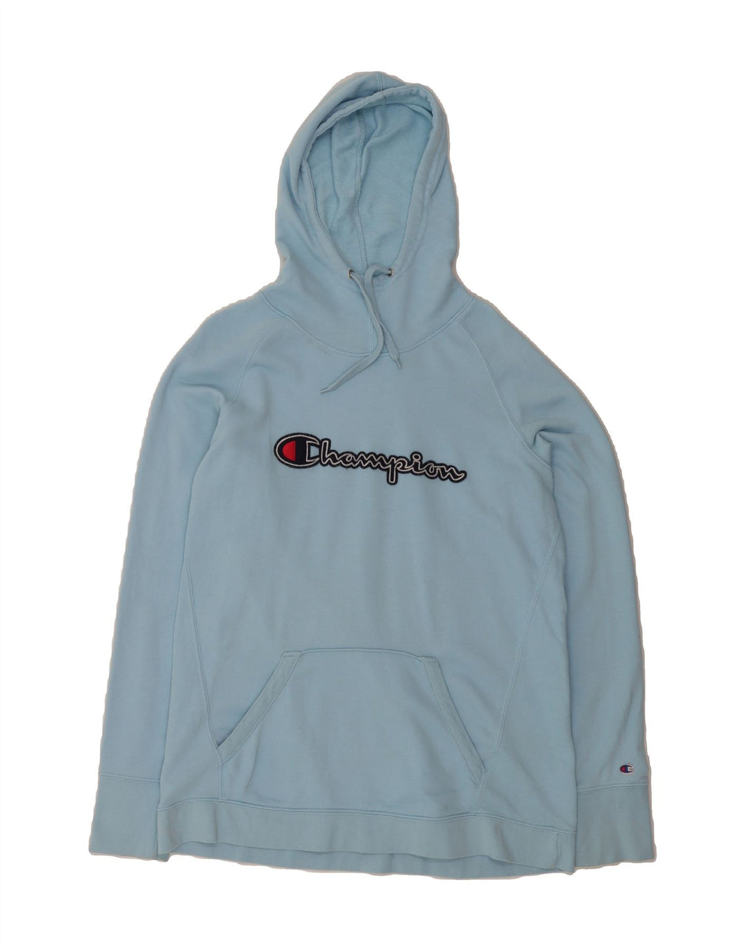 CHAMPION Womens Graphic Hoodie Jumper UK 18 XL Blue Cotton Vintage Champion and Second-Hand Champion from Messina Hembry 