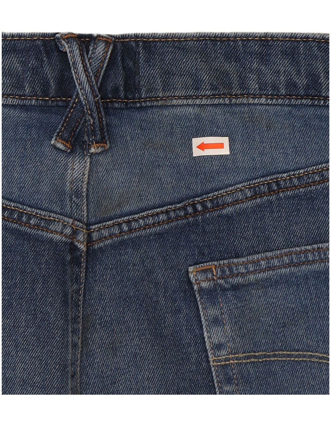 Saia jeans feminina WHITE STUFF UK 20 2XL W40 algodão azul