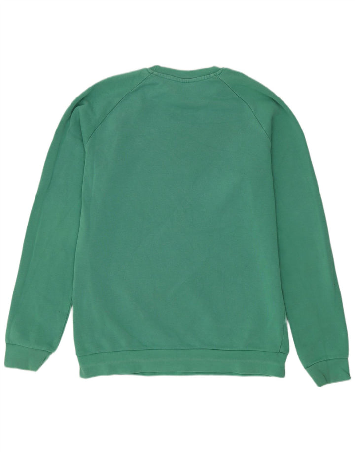Adidas Mens Moletom Jumper Grande Algodão Verde