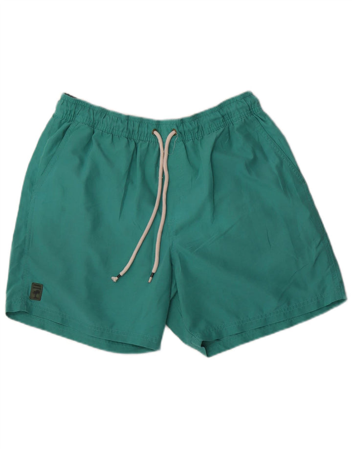 Shorts de natação masculino Marks & Spencer poliéster verde médio