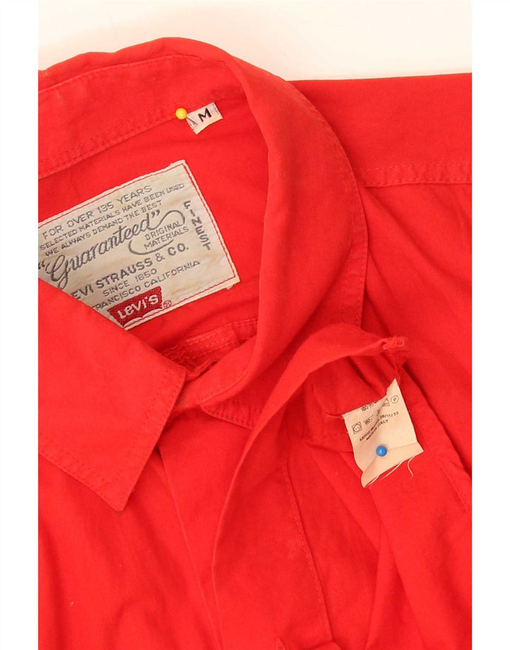 Camisa masculina de manga curta Levi's médio vermelho algodão