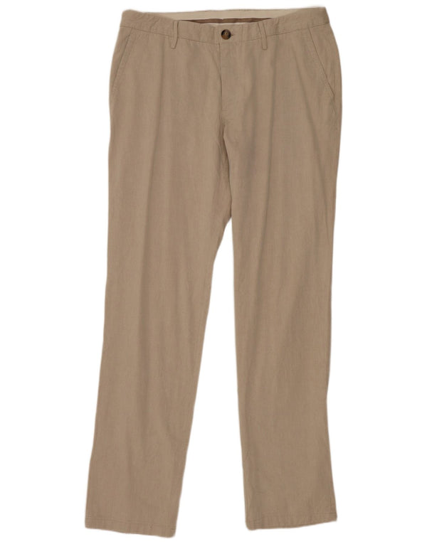 Calça Chino Masculina MASSIMO DUTTI Regular Fit EU 46 XL W36 L33 Bege