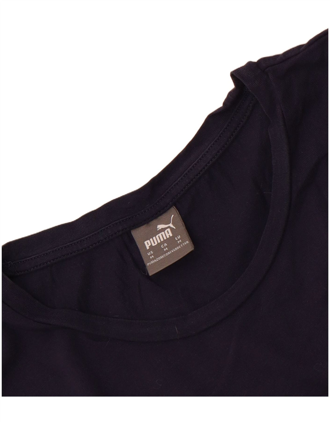 Puma Camiseta Feminina Graphic Top UK 12 Médio Azul Marinho