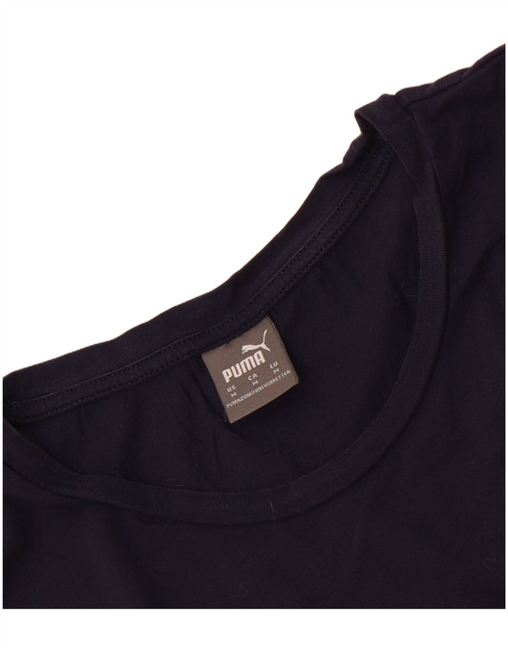 Puma Camiseta Feminina Graphic Top UK 12 Médio Azul Marinho