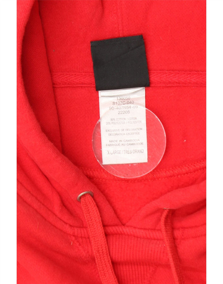 Champion masculino moletom com capuz XL algodão vermelho